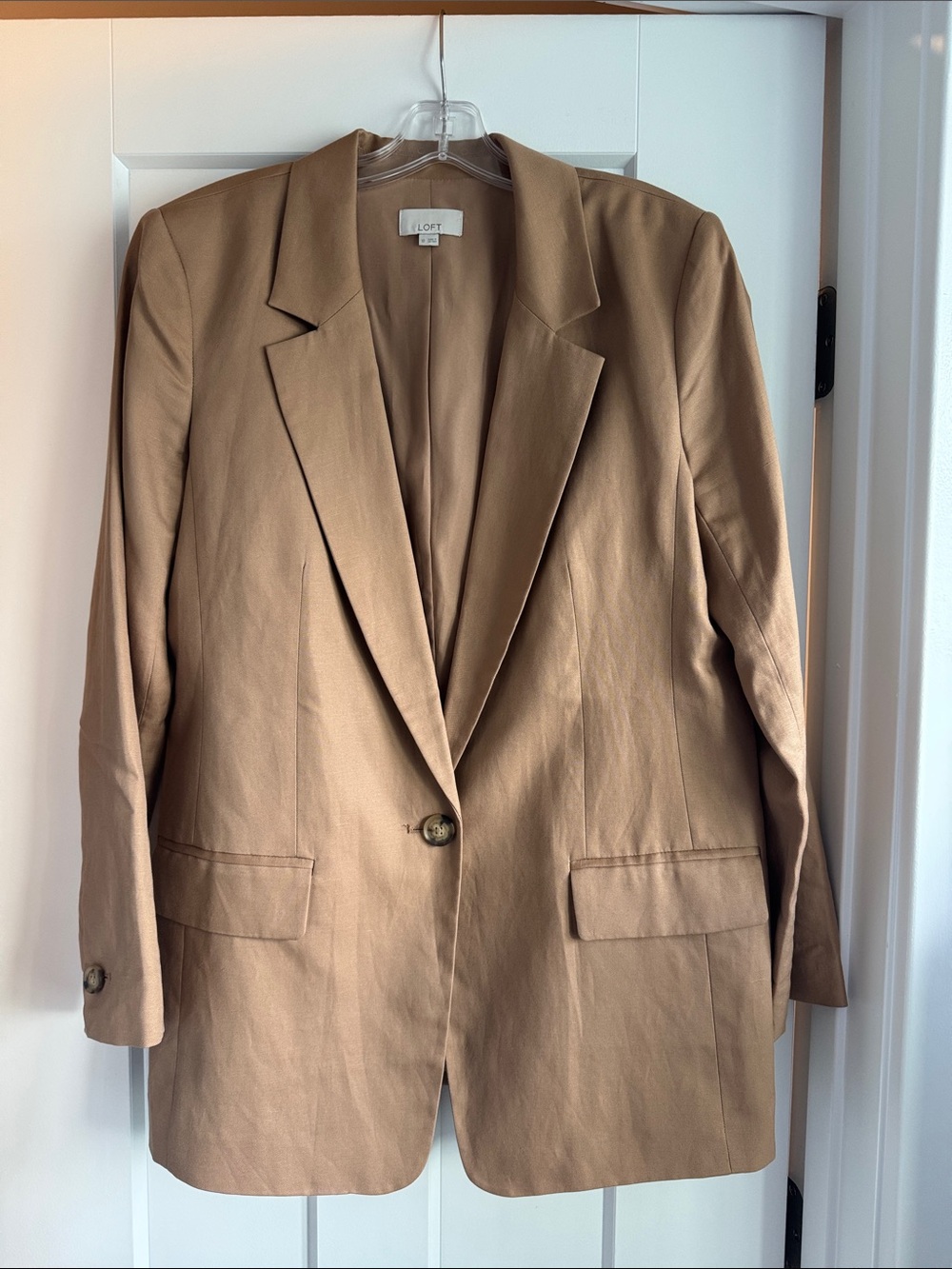 LOFT Camel Tan Single-Button Blazer
